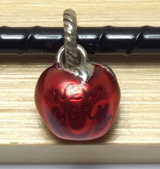 Brighton NY Love New York Red Enamel Big Apple / Dangle Bead for Charm Bracelet - Picture 1 of 4